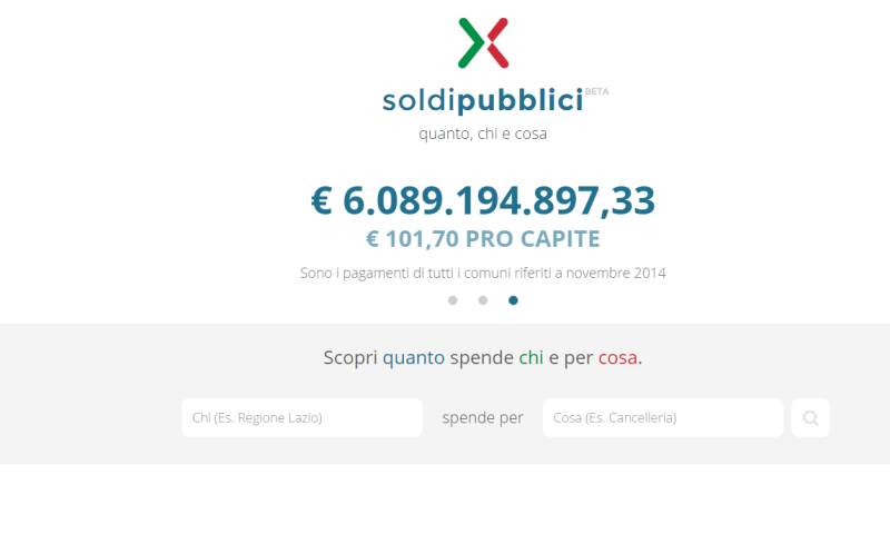 Open data: online le spese degli enti italiani